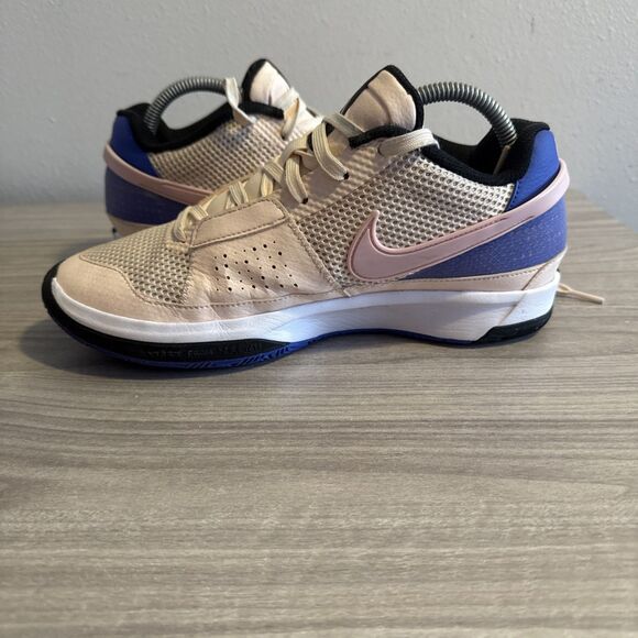 Nike Ja 1 Guava Ice Mens 7.5 Pink Blue Leather Shoes Sneaker Athletic Basketball - Picture 9 of 11